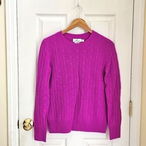 Vineyard Vines Purple Cable Knit Sweater